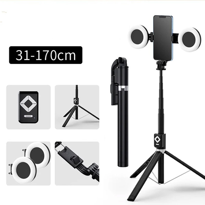 Photography Lighting Wand - 1.7m Extendable Live Tripod Selfie Stick