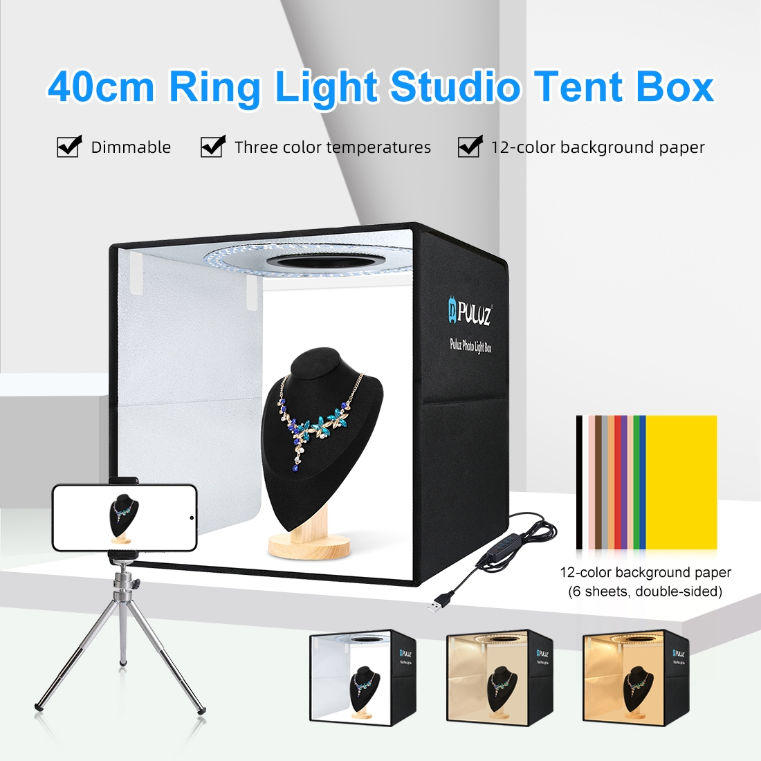 PULUZ 40cm Folding Portable Ri - Photography Lighting Box recensie en prijs