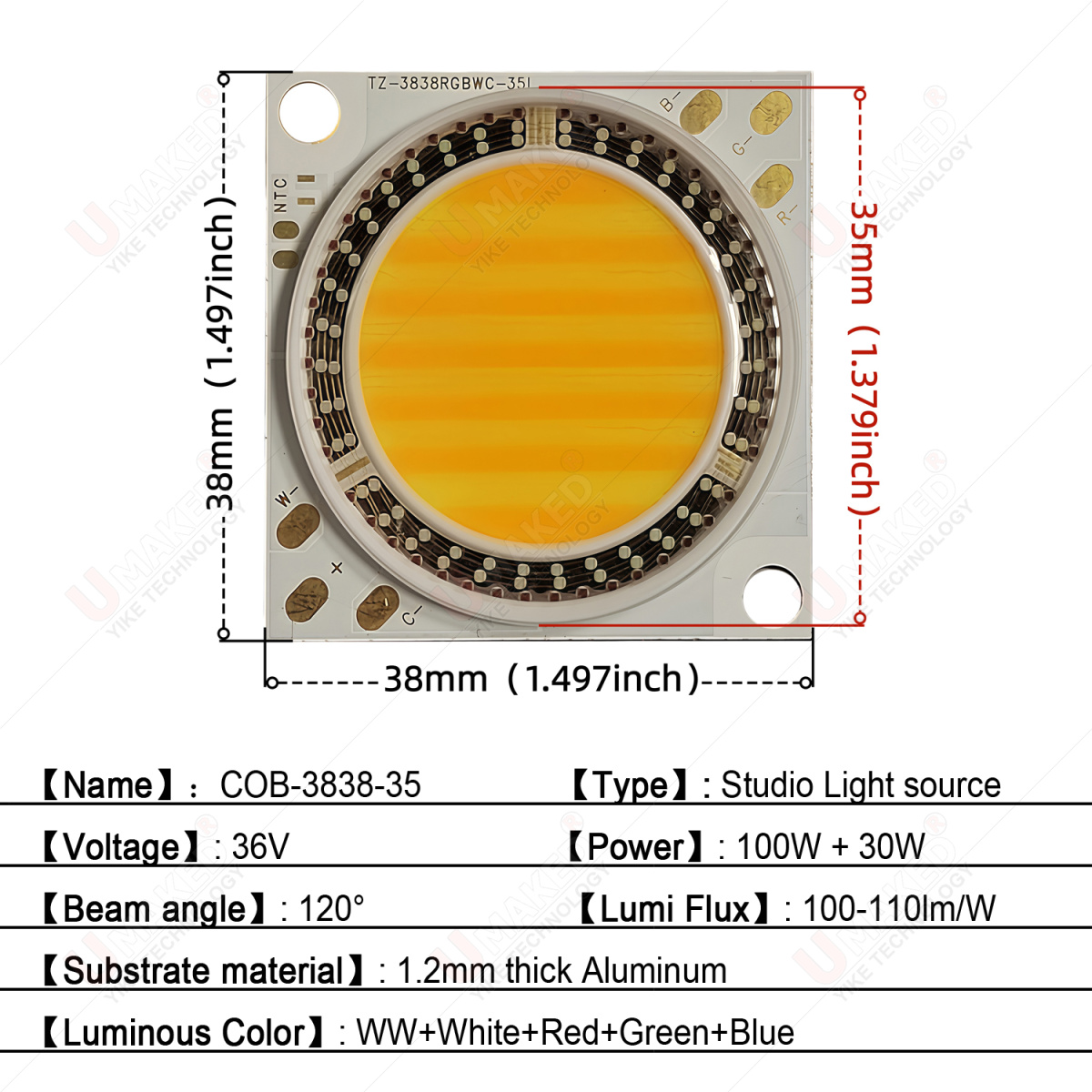 38x38mm 290W COB SMD LED Beads - Photography Lighting Options recensie en prijs