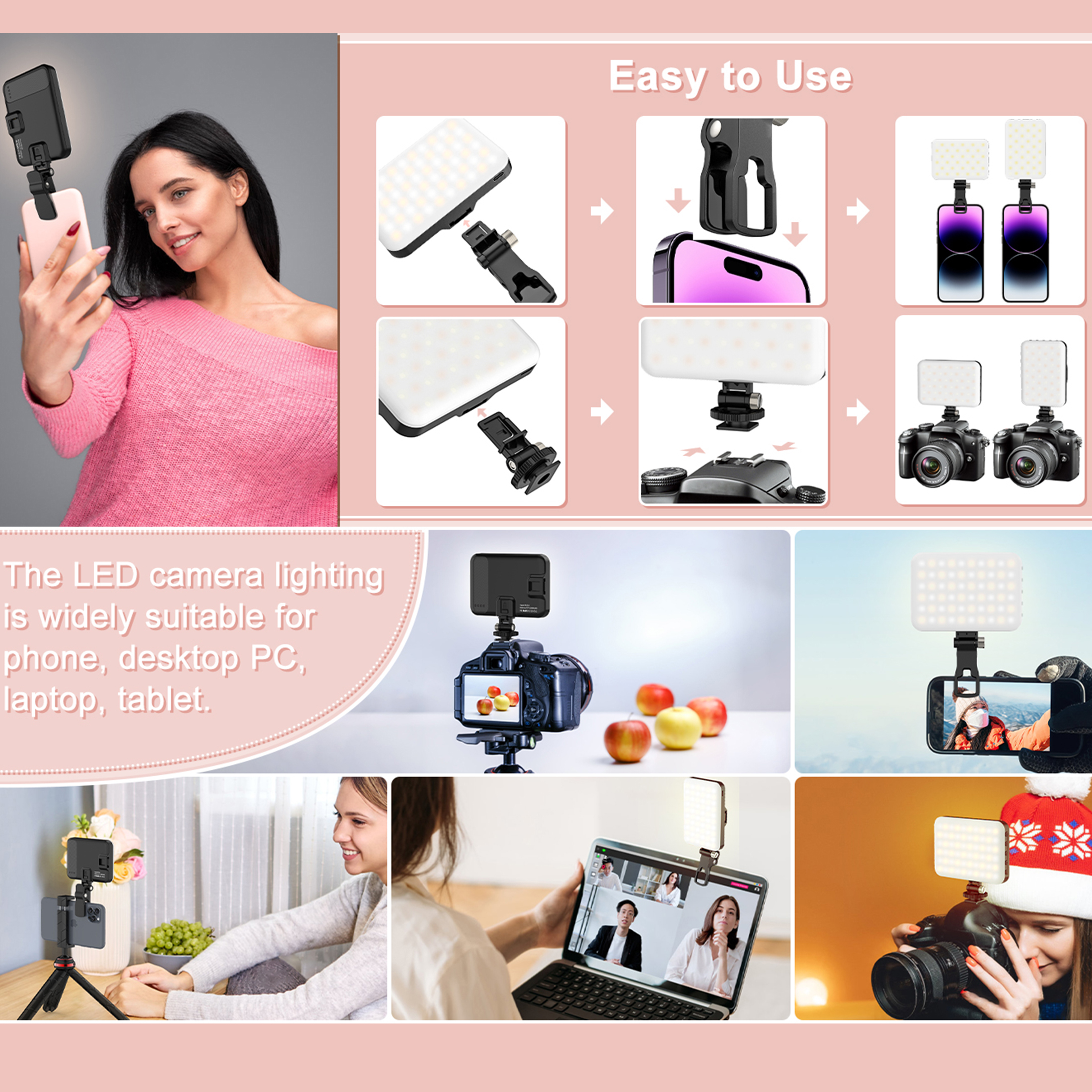 LED Selfie Light 60 High Power - Photography Lighting Professional recensie en prijs
