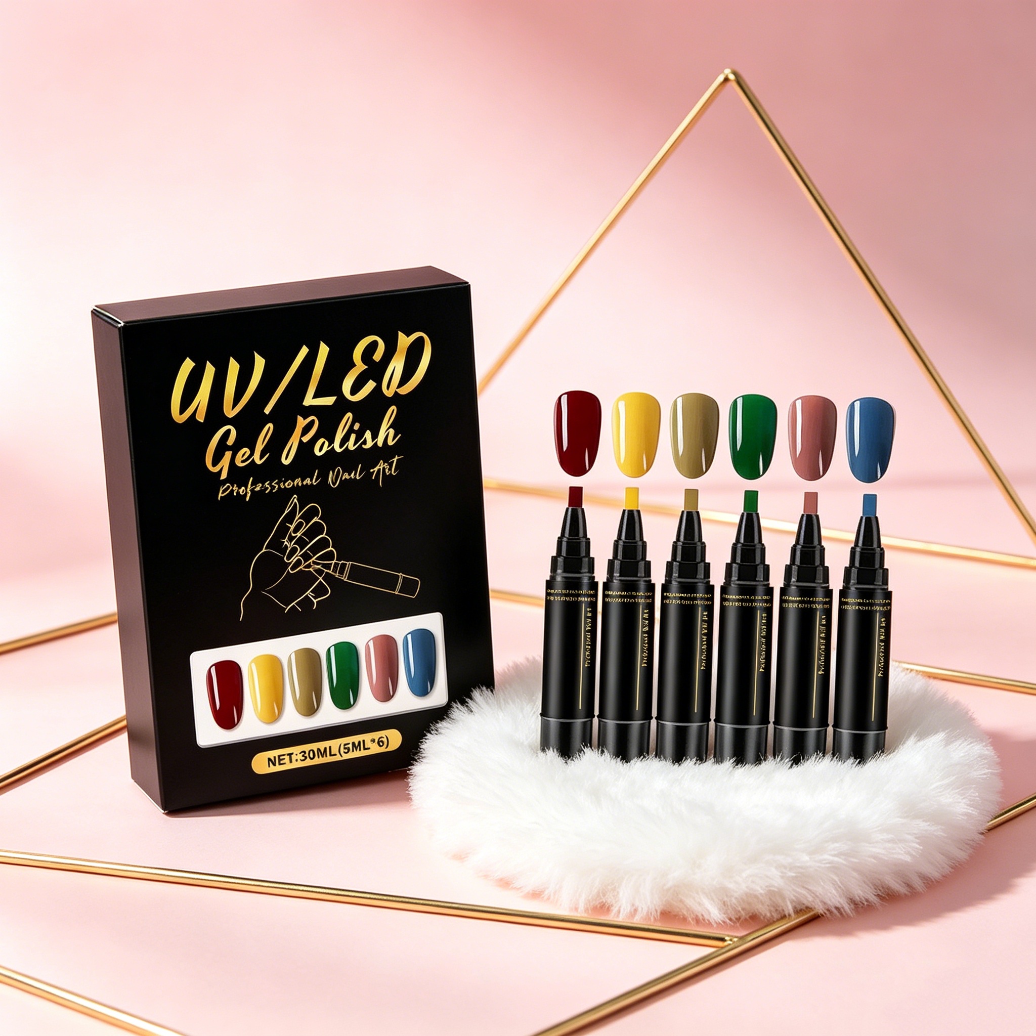 6 Colourful Nail Gel Pen Set N - Coloured Gel Set recensie en prijs