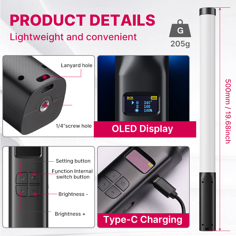 Ulanzi VL119 Handheld RGB Colo - Photography Lighting Wand recensie en prijs