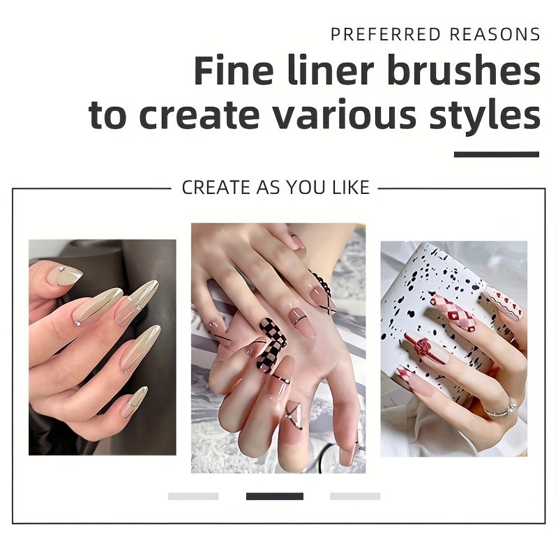 5PCS Nail Art Liner Brushes Ha - Coloured Gel Set recensie en prijs