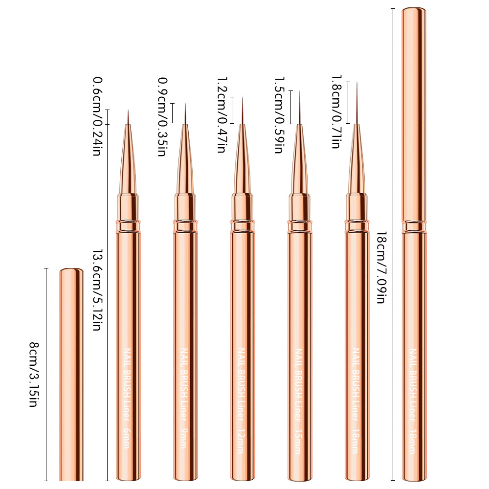 5pcs Nail Art Liner Brushes Se - Coloured Gel Set recensie en prijs