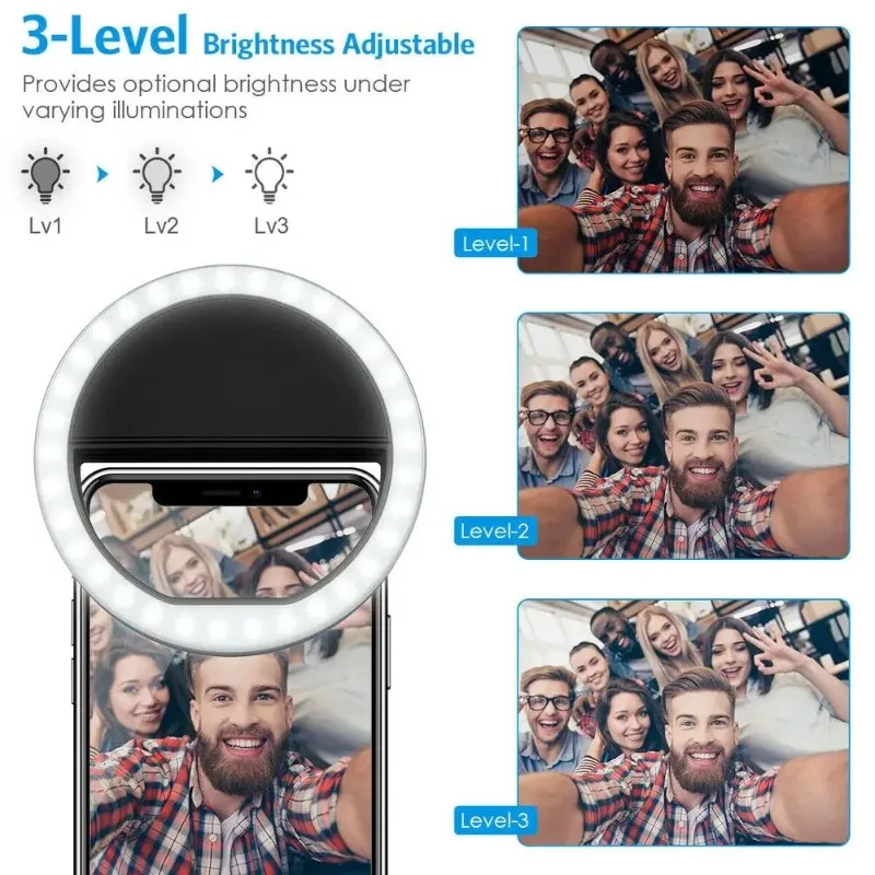 Clip-On LED Selfie Ring Light, - Photography Lighting Professional recensie en prijs