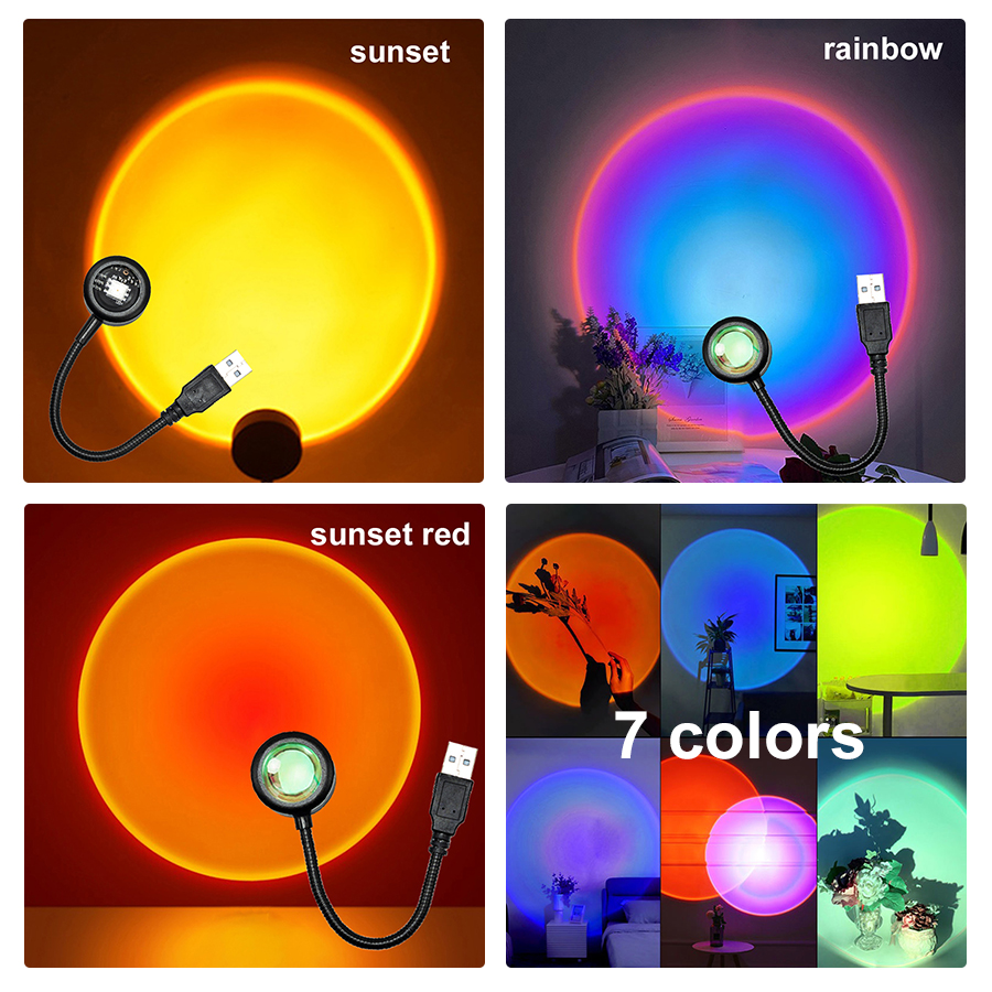 USB LED Sunset Lamp Projector  - Photography Lighting Diy recensie en prijs