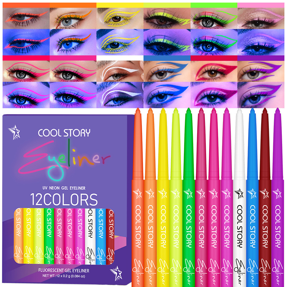 12 colours fluorescent eyeline - Coloured Gel Set recensie en prijs