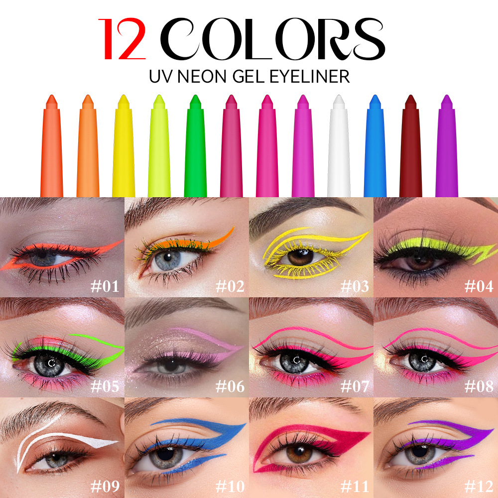 12 colours fluorescent eyeline - Coloured Gel Set recensie en prijs