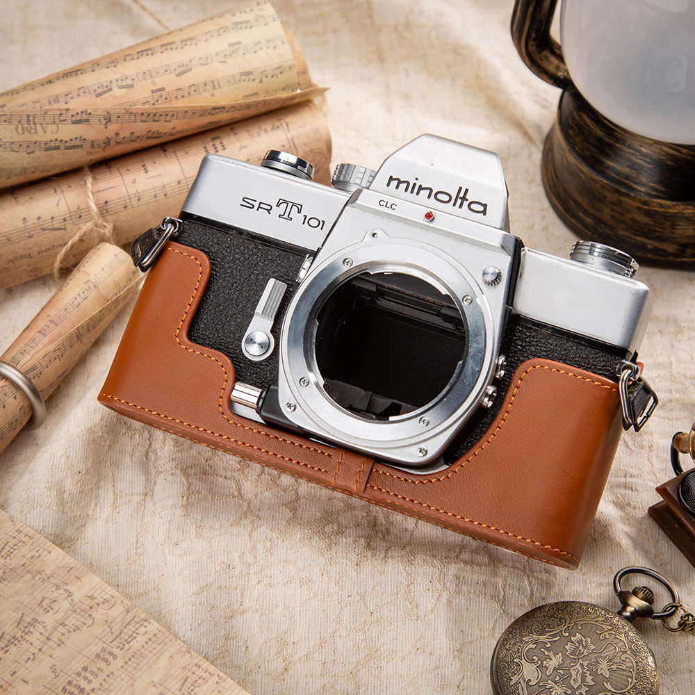 Genuine Leather Camera Half Ca - Photography Lighting Bag recensie en prijs