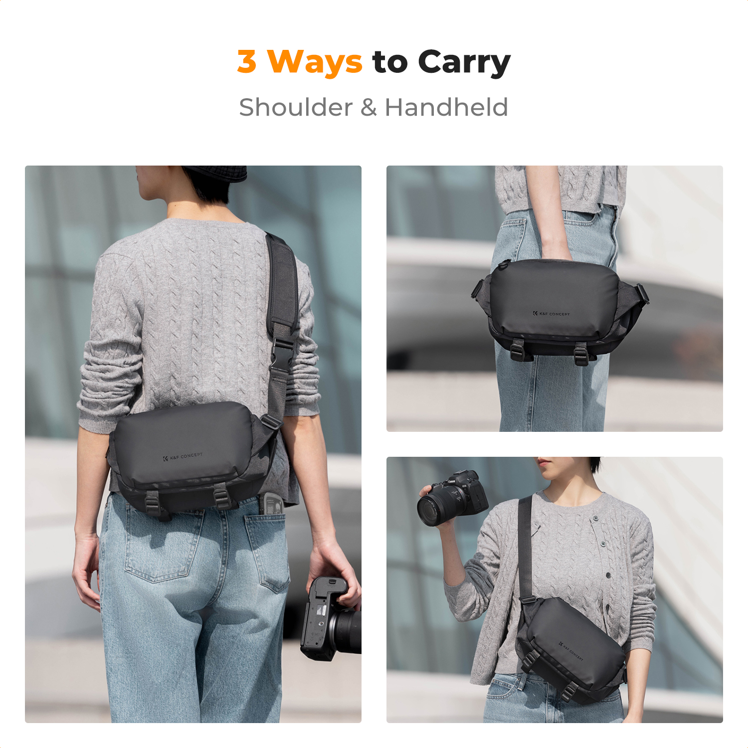 K&F CONCEPT 4L Camera Sling Ba - Photography Lighting Bag recensie en prijs