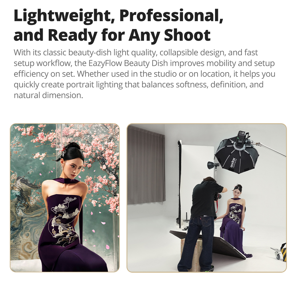 New Godox EazyFlow Beauty Dish - Photography Lighting Box recensie en prijs