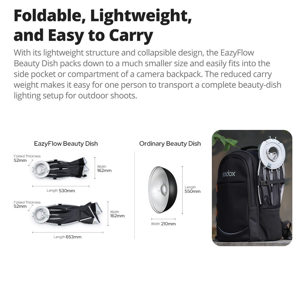 New Godox EazyFlow Beauty Dish - Photography Lighting Box recensie en prijs